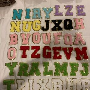 Set of 42 Iron On Terry Cloth Letters